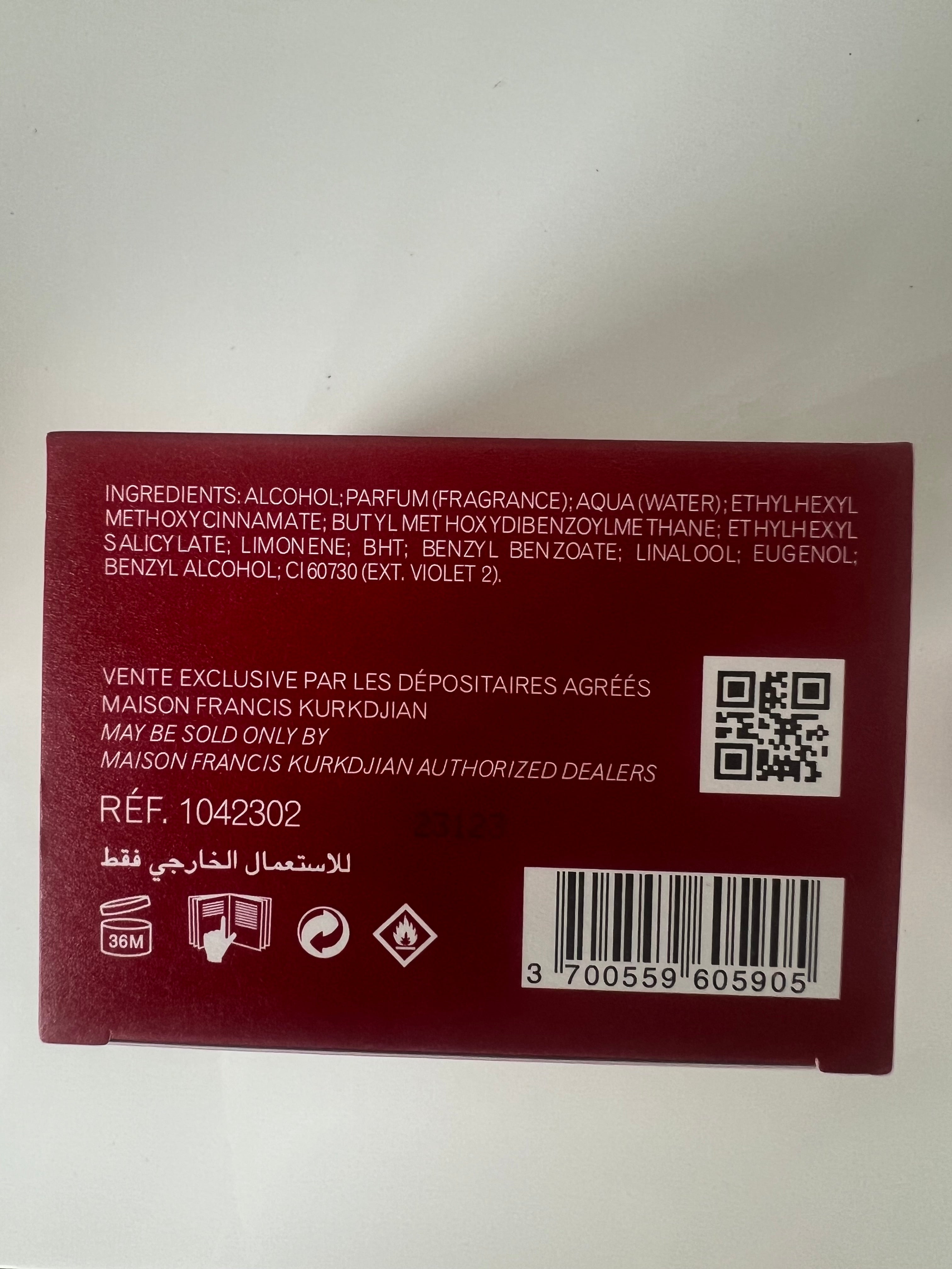 Baccarat Rouge 540 – 70ml Eau de Parfum